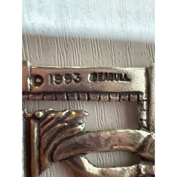 Pewter Christmas Ornament 1993 Seagull Santa Hanging Stockings Canada - Picture 2 of 5